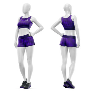 Ensemble de vêtements de yoga et de fitness pour femmes en 2 pièces, soutien-gorge de sport, short taille haute, séchage rapide, sans couture, OEM ODM, ensembles en gros - Product Image 6