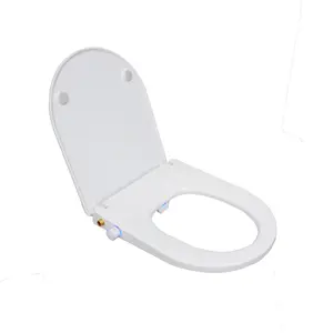OEM/ODM便宜的UF软关闭座椅套WC D形马桶座椅套，带发光二极管灯和座椅加热功能
