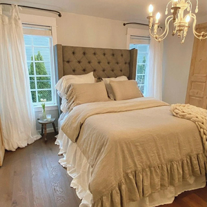 Luxury Hotel Home Linen Bedding Sets Custom 5 pcs 1 Duvet Cover 1 <b>Flat</b> 1 <b>Fitted</b> <b>Sheet</b> 2 pillow cases Sets - Product Image 6