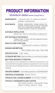 Tabletas Multivitamínicas Wins Town, Tabletas Antioxidantes Potentes, Favorecen la Cognición Saludable, Suplemento para el Cuidado de la Salud con Zinc - Product Image 4