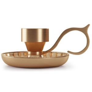 Candelabro de mesa de Metal duradero con acabado dorado de diseño exquisito con asa para decoración de iluminación, candelabros cónicos - Product Image 6