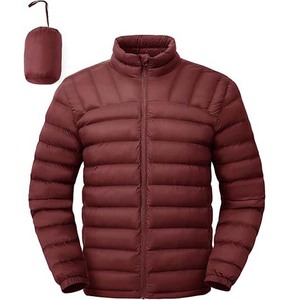 Winter New OEM Plus Size <b>Jacket</b> Design 2025 Men's Lightweight Water-Resistant <b>Packable</b> Hooded Puffer <b>Jacket</b> - Product Image 2