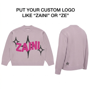 Sudadera de Mujer, 400 GSM, Tela de Algodón Premium, Color Rosa Claro, Bordado Chenille Personalizado, Logotipo con Impresión Puff - Product Image 1