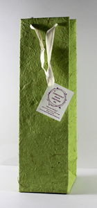 Sac cadeau en papier d'art en fibre de coco écologique et recyclable, imprimé à la main, avec poignées Flexiloop, logo personnalisé, vente en gros - Product Image 2