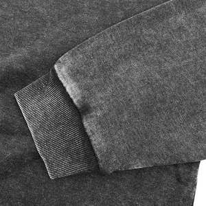 Nouveau style 2026 – Sweat à capuche zippé unisexe personnalisé avec logo, broderie vieillie, coupé-cousu, patch vintage, délavage acide pour homme - Product Image 4