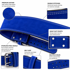 Ceinture de musculation robuste avec design réglable offrant un soutien ferme, un confort et une stabilité pour les séances d'entraînement intenses en salle de sport. - Product Image 5