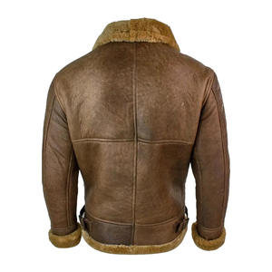 ราคาขายส่ง เสื้อโค้ทกันหนาวบุรุษทรงนักบิน หนังผสมผ้าใบ ด้านหน้าแบบติดกระดุม เป็นมิตรกับสิ่งแวดล้อม กันน้ำ ระบายอากาศ แห้งเร็ว อุ่นสบาย - Product Image 2