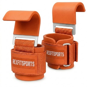 Crochets de musculation robustes avec sangles réglables pour l'entraînement physique et les séances de soulevé de terre intensives – Équipement de gym en gros, fournisseur OEM - Product Image 1