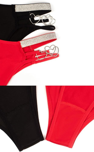 Tangas de seda helada sin costuras de talla grande para mujer, con patrón de dibujos animados personalizado, de talle bajo, antibacterianas, sexys, transpirables, bordadas, ODM - Product Image 3
