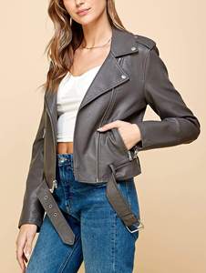 Chaqueta de Cuero para Mujer, Diseño Exclusivo y Popular, Chaqueta Sólida de Cuero para Mujeres y Chicas, Chaquetas con Logotipo de Diseño OEM - Product Image 1