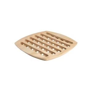Nuevo Salvamanteles Cuadrado de Madera con Diseño Radiante, Madera Natural con Recortes Geométricos, Resistente al Calor, para Ollas y Sartenes, Estilo Moderno para Mesa - Product Image 4
