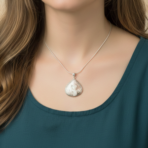 <b>Top</b>-Quality Orange Scolecite <b>Rose</b> Pattern 925 Sterling Silver Pendant Large Teardrop Shape Yellow Gold Plated Handmade Jewelry - Product Image 3