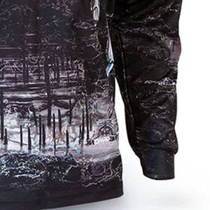 T-shirt uni à manches longues et col rond pour homme, en tissu respirant et à séchage rapide en coton et bambou, avec logo frontal, idéal pour une utilisation décontractée en extérieur - Product Image 3