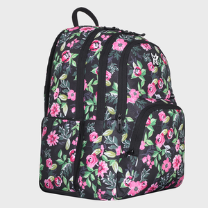 Sac à dos scolaire noir Arctic Fox Flora pour garçons et filles - Product Image 1