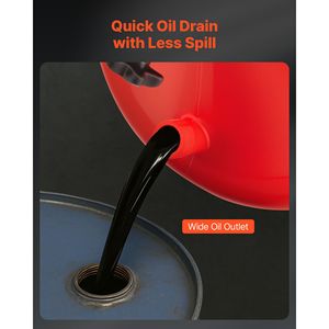 Serbatoio di Scarico Olio Portatile da 8 Galloni con Imbuto Regolabile, Serbatoio Industriale per Fluidi con Ruote per Facile Spostamento - Product Image 5
