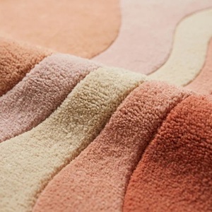Tapis moderne abstrait à poils longs, forme ondulée, tissé à la main, doux et moelleux, antidérapant, pour salon, chambre à coucher, chambre d'enfant, décoration - Product Image 6
