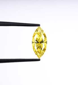 Diamante Suelto Cultivado en Laboratorio con Certificación IGI, Corte Marquesa, Color Amarillo Fantasía, CVD, VVS VS, Corte Excelente para Joyería Fina - Product Image 1