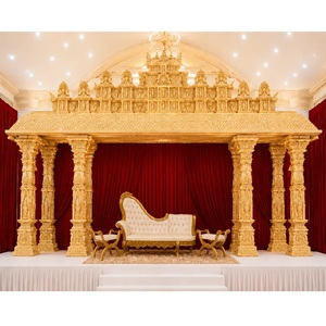 Elegante Decoración del Templo Manavarai para Bodas del Sur de la India, Decoración de Mandap de Fibra Real para Bodas, Compre Fondo y Mandap para Bodas - Product Image 1