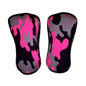 Genouillères de compression en néoprène 7 mm rose camouflage pour squat, powerlifting, soutien rotulien, entraînement en salle de sport pour femmes (paire) - Product Image 1