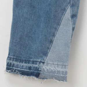 Pantalon en jean vintage délavé coupe droite personnalisé pour homme, 100 % coton, haute qualité, noir, gris, délavé, coupe ample et droite - Product Image 4