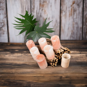 Ensemble de 6 verres à liqueur de sel rose de l'Himalaya élégants Artisanat naturel de qualité supérieure pour la décoration de la maison Cadeau unique de tequila/vigne sculpté - Product Image 5