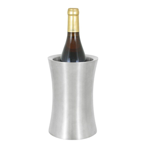 Luxury Gold Ribbed Stainless Steel Wine Chiller Double Wall Insulated Champagne Bucket Ice Cooler For Home <b>Bar</b> And Parties - Product Image 4