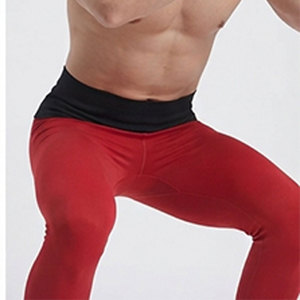 Leggings de compression pour homme, extensibles dans quatre sens, soutiennent les muscles pendant les entraînements de haute intensité, avec logo personnalisé. - Product Image 4