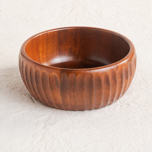 Bol sculpté en bois de manguier fait main pour servir, présentoir à fruits, décoration d'intérieur - Product Image 1