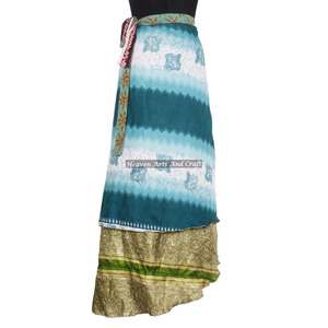 Buying Vintage Silk Sari Beach <b>Wrap</b> <b>Skirts</b> the Magic <b>Wrap</b> <b>Skirt</b> Is a Unique Reversible 2 Layer <b>Wrap</b> <b>Skirt</b> Made of Vintage - Product Image 5