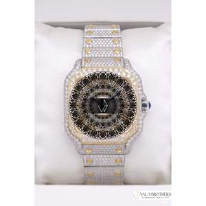 นาฬิกาข้อมือผู้หญิง Cartier รุ่นโบราณ ตัวเรือนโลหะผสมสีทองเหลือง หน้าปัดทรงสี่เหลี่ยม ระบบควอตซ์ สายหนังสีแดง พร้อมกระจกแซฟไฟร์ - Product Image 5
