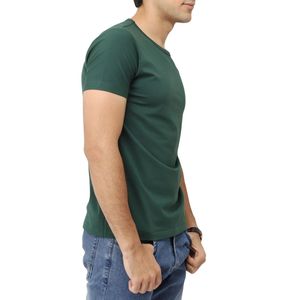 เสื้อยืดคอกลมสีพื้นสำหรับผู้ชาย แขนสั้น สวมใส่สบาย น้ำหนักเบา ระบายอากาศได้ดี เหมาะสำหรับใส่ทุกวัน - Product Image 4