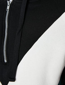 Sudadera con capucha extragrande de peso pesado con cremallera de un cuarto para hombre, estilo urbano, al precio más bajo, MOQ bajo, ropa deportiva para hombre - Product Image 5