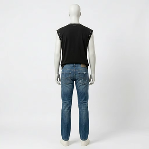 Débardeur personnalisé avec strass, imprimé, surdimensionné, 100% coton jersey, design graphique DTG, sans manches, unisexe, vente en gros OEM - Product Image 6