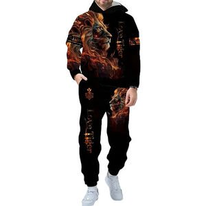 New Design Printed Sublimated <b>Tracksuit</b> for Men Cheap Price Regular Fit 100% Cotton Custom Logo High Quality Pakistan - Product Image 1
