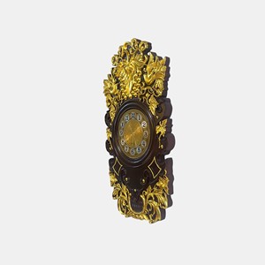 Vintage <b>Silent</b> Metal Wall <b>Clock</b> Analog Quartz Floral Design Hanging Decorative <b>Clock</b> for Living Room - Product Image 5