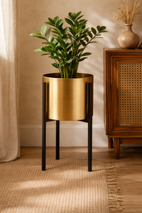 Support en fil doré noir classique en fer durable multi-usage pour pot de fleurs d'intérieur avec drainage pour la décoration de la maison et du jardin - Product Image 3