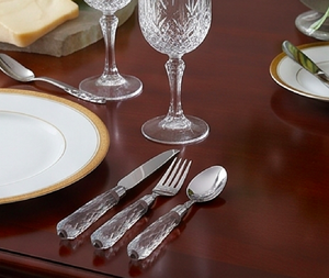 Luxury <b>Crystal</b> Handle Flatware Set Stainless Steel Elegant Silver Finish Rust Proof Dishwasher Safe Wedding Tableware And Hotel - Product Image 6