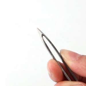 Pince à épiler inclinée en acier inoxydable de haute qualité, outil de maquillage de précision, épilateur facial réutilisable pour hommes et femmes ANAAIF - Product Image 2