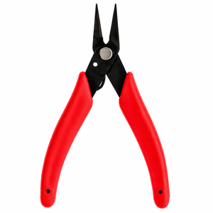 Pince à bec plat en acier inoxydable, pointe dorée, manche blanc, outil de bijouterie, outil de précision à mâchoires lisses, outil professionnel pour plier les fils, outil artisanal - Product Image 6