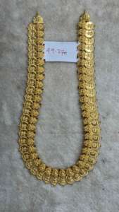 ชุดสร้อยคอทองคำแท้ 22K ลายวัด |   เครื่องประดับเจ้าสาวแบบดั้งเดิมของอินเดีย |   งานฝีมือเคลือบทองโบราณแบบแฮรัม - Product Image 5