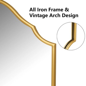 Espejo Decorativo Delgado con Marco Dorado Elegante de Alta Calidad para Diseño de Vestidores y Armarios, Importado de India - Product Image 2