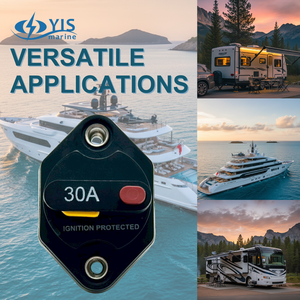 Disjoncteur d'ampli élevé à montage sur panneau de réinitialisation commutable pour la marine - Product Image 6