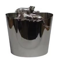 Seau à glace décoratif en forme de cornes de cerf, refroidisseur à vin et champagne en métal, décoration de bar à domicile, cadeau pour événements festifs, rustique, pour table, pour l'amusement et les réceptions