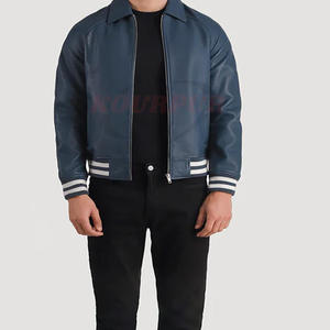 Chaqueta de cuero para hombre recién llegada, estilo con cremallera y bolsillos, moderna, elegante y cómoda, a precio de mayoreo. - Product Image 1