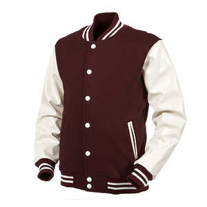 Classic Patchwork Cartoon Striped Cuff Varsity <b>Jacket</b> for <b>Men</b> Stand Collar Hooded Design 100% Wool Soft Finish Relaxed - Product Image 2