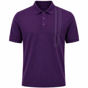 Polo de Manga Corta para Hombre, Color Personalizado, Tejido Piqué, Informal, Transpirable, Diseño de Color Sólido, MOQ Bajo - Product Image 3