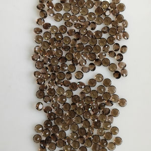 Cuarzo Ahumado Natural de 4MM, Corte Brillante Redondo, Gema Suelta de la Mejor Calidad para la Fabricación de Joyas - Product Image 5