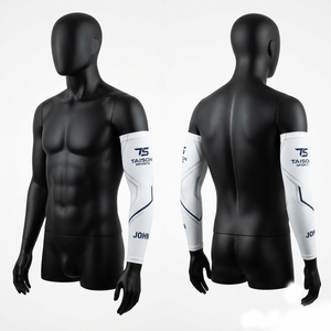 ปลอกแขนกีฬา TAISON SPORTS แบบยูนิเซ็กซ์ ผลิตจากโพลีเอสเตอร์ 85% สแปนเด็กซ์ 15% น้ำหนัก 220 กรัม แห้งเร็ว สีเขียว พิมพ์ลายดิจิตอลตามสั่ง - Product Image 3