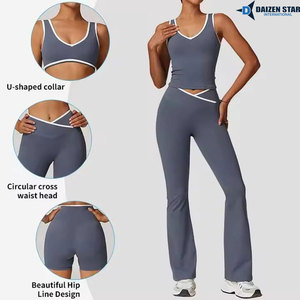 Women Seamless Yoga Set High Waist Leggings Sports Bra Gym Fitness Workout Clothes - Product Image 3