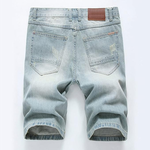 Pantalones Cortos de Mezclilla OEM con Lavado Ácido, Unisex, Estilo Urbano Holgado, Vintage, de Algodón, Venta al por Mayor - Product Image 2